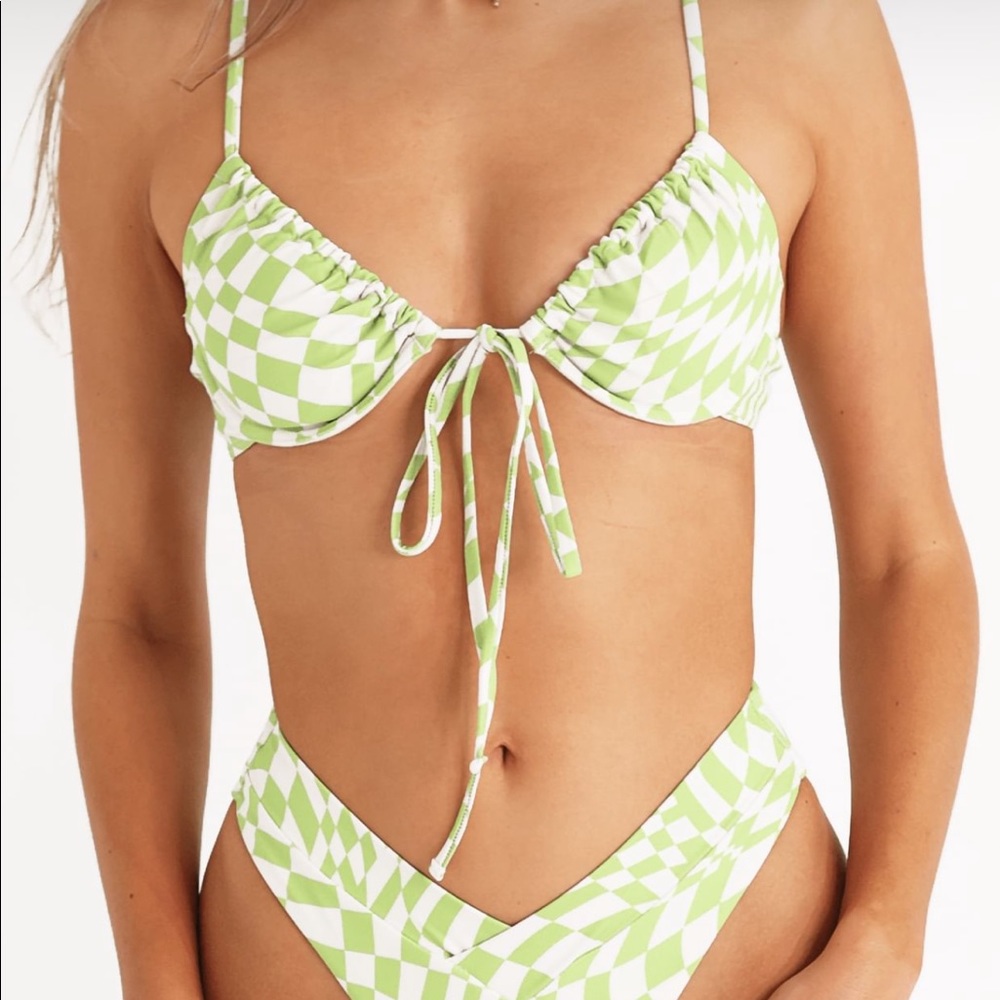 Aurelle Riza Checkered Bikini - Picture 2 of 11